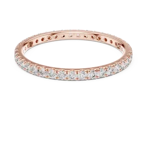 Anillo de Eternidad Delgado con Corte en U y Diamantes Cultivados en Laboratorio, Oro Sólido de 18K, Anillo Apilable Unisex, Delicado y Fino, Regalo de Aniversario de Bodas - Product Image 5