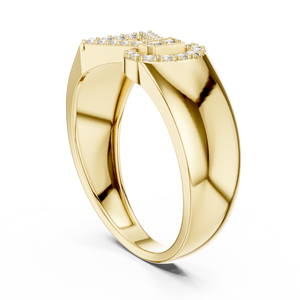 Bague de luxe plaquée or avec boucle géométrique et diamants CZ pour femme, bijoux de mode pour fiançailles et mariage - Product Image 3