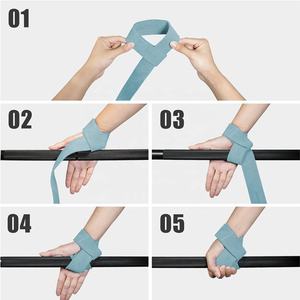 Sangles de levage en cuir personnalisées Support de poignet de levage en cuir de vachette pour la dynamophilie Sangles de musculation à usage intensif - Product Image 4