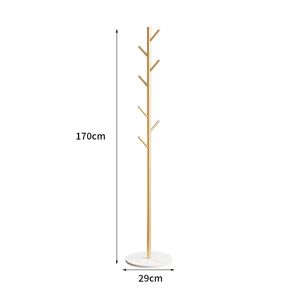 Porte-vêtements autoportant en métal doré robuste avec base en marbre, support polyvalent pour chapeaux et manteaux pour chambre à coucher - Product Image 3