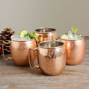 Tazas de Cobre Hechas a Mano para Moscow Mule, Vasos Tradicionales para Moscow Mule, Accesorios de Bar, Recipientes para Beber Cócteles, Utensilios de Cocina Decorativos - Product Image 6