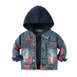 Vêtements d'extérieur pour enfants de 0 à 10 ans, bébés, tout-petits, petits garçons, manteaux en jean, veste en jean pour garçons - Product Image 6