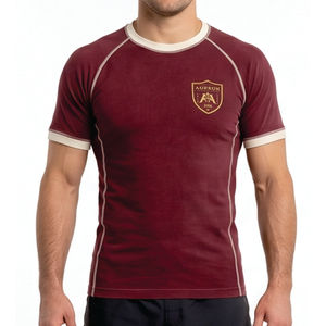 Camiseta Deportiva de Alta Calidad para Hombre, Transpirable, Elástica, de Secado Rápido, Ecológica, de Spandex/Poliéster, para Deportes, Fitness y Running - Product Image 1