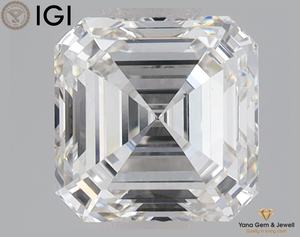 Diamante Cultivado en Laboratorio CVD con Corte Asscher, Claridad VVS2, Color E, 2.00 Quilates, con Certificado IGI, Perfecto para Colgante - Product Image 1