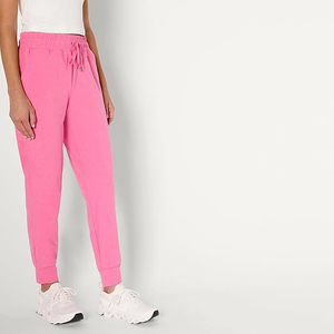 Pantalon de jogging pour femme en mélange de lin, respirant, léger, été, cordon de serrage, cheville à revers, décontracté - Product Image 2