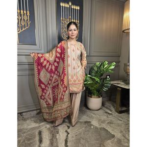 Conjunto Elegante de Blusa Hermosa y Dupatta de Fiesta para Mujer - Product Image 1