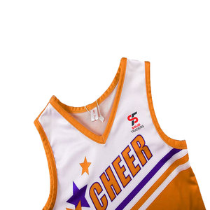 Tenue de cheerleading pour filles, tissu extensible haute élasticité, couleurs vives, coutures durables, idéale pour les compétitions scolaires - Product Image 4