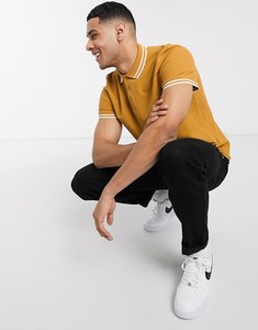 Polo en coton uni à manches courtes pour homme avec col boutonné, style décontracté, coupe classique, jaune - Product Image 5