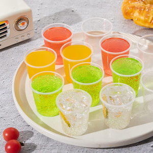 Gobelets froids jetables écologiques et recyclables en PET/PLA de 3 oz/8 oz/10 oz/12 oz, sans BPA, étanches, adaptés au congélateur, pour fêtes et mariages - Product Image 1