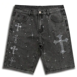 Pantalones Cortos de Mezclilla para Hombre, Estilo Vintage, Cintura Alta, 100% Algodón, de Alta Calidad, Secado Rápido, Nueva Colección, Tendencia Actual - Product Image 5