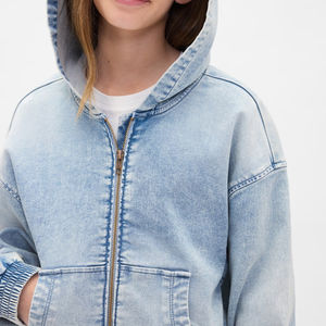 Ensemble de costume en denim pour femmes, style unique, vêtements d'été, avec veste et pantalon à fermeture éclair, couleur unie, 100% coton - Product Image 5