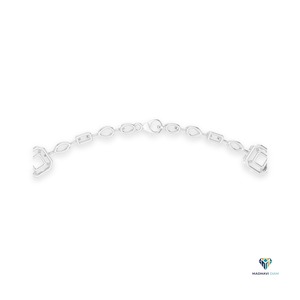 12.06 CT White Gold Oval Lab Grown Diamond <b>Statement</b> <b>Necklace</b> in 14K Solid Gold, Multi-Shape Fancy Cut Diamond Drop <b>Necklace</b> - Product Image 4