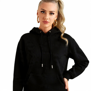 Women Lace Up Cropped Hoodie White Sweatshirt Drawstring Hood <b>Corset</b> Waist Long Sleeve Style Streetwear Pullover OEM Custom - Product Image 5