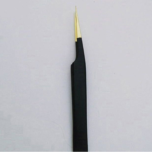 Pince à épiler pour cils en acier inoxydable de qualité supérieure, nouveau style, design antidérapant, précision, légère, pointe lisse - Product Image 4