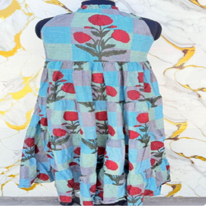 Vestido largo sin mangas de algodón artesanal para el día a día, diseño sencillo, estilo espacioso, construcción ligera y arengada para fiestas. - Product Image 3