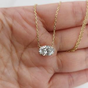 Collar de Diamantes Cultivados en Laboratorio de Corte Ovalado de 5 Quilates en Oro de 18K de Lujo, Certificado E VVS IGI, Diseño Vintage para Celebraciones de Aniversario - Product Image 3