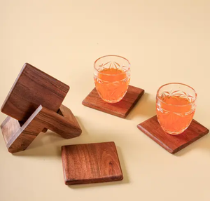 Premium Quality Wood Coaster Environmental Protection Original Wood Coaster Best Selling - Product Image 3