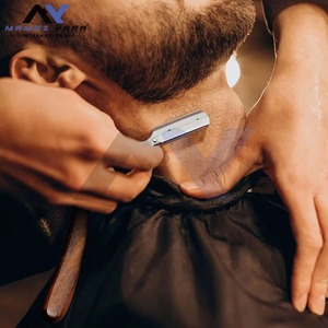 Professional <b>Mens</b> Cut Throat Straight Edge Razor <b>Kit</b> Single Blade Stainless Steel Hardwood Handle Barber <b>Shaving</b> Razor Face - Product Image 3
