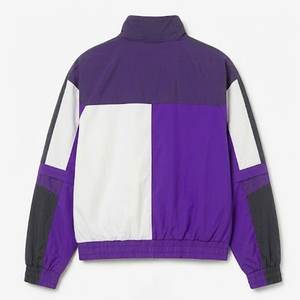 New Wholesales Custom Logo Purple <b>Black</b> White Men's Nylon <b>Windbreakers</b> Trousers Sets Breathable Outwear Sets Highstreet Jackets - Product Image 3