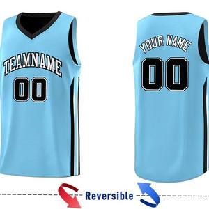 Nouveau design de maillot et short de basket-ball, uniformes de basket-ball réversibles sublimés personnalisés pour hommes - Product Image 2