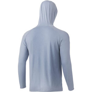 Rashguard à manches longues personnalisé, couleur unie, avec capuche, protection UV UPF50+, pour le surf, la natation et l'entraînement - Product Image 4