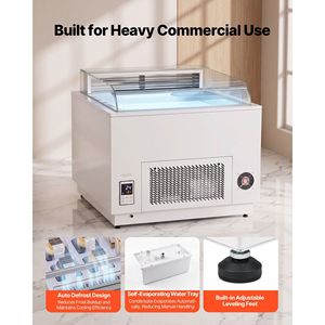 Commercial Open Air Merchandiser <b>Refrigerator</b> 3.1 Cu. Ft. Shelving Display Cooler with Fan Cooling and LED Lighting - Product Image 6