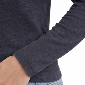 Pull en tricot pour femme, manches longues, col boutonné, coupe ajustée, doux, décontracté, 100% laine, design personnalisé, vente en gros de vêtements - Product Image 5