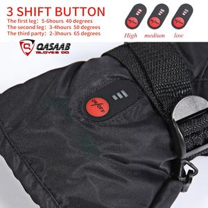Gants de ski chauffants imperméables et rechargeables Gants de sports d'hiver électriques Anti-Skip Écran tactile Cuir isolé Travail en plein air - Product Image 3