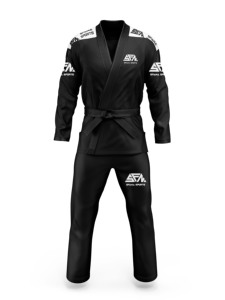 Kimono de BJJ Premium 2026, Elástico, 100% Algodón, 400g, Estampado por Transferencia de Calor, Conjunto de Chaqueta, Pantalones y Cinturón Ajustados de Color Blanco para Entrenamiento - Product Image 6