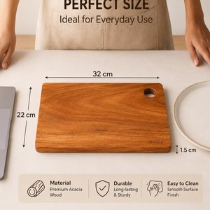 เขียงไม้กระถินณรงค์สำหรับเสิร์ฟอาหารเช้า ขายส่ง |   ถาดครัวทำมือ - Product Image 3