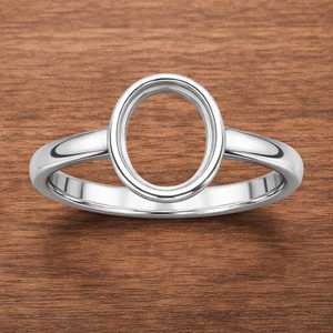 925 Sterling Silver 8x10mm Oval Bezel Setting Semi Mount Ring Setting Minimalist Engagement <b>Wedding</b> Engaagement Fine Ring - Product Image 5