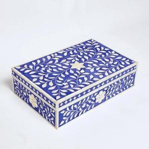 High Grade Bone Inlay Jewelry <b>Box</b> with Polished Surface and <b>Soft</b> Inside Lining for Women Accessories & Bedroom Decor from India - Product Image 1