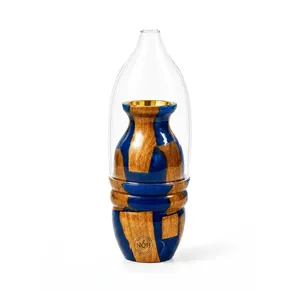 NQH Juego de Quemadores de Incienso Religiosos de Madera Hechos a Mano, Soporte Aromático de Sándalo con Tapa de Cristal, Oud Bakhoor Árabe Mubkhar, Decoración del Hogar - Product Image 3