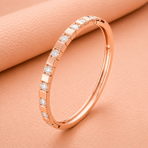 Pulsera de tenis con diamantes talla baguette y redondos para mujer, joyería de lujo para novia, oro, plata, oro rosa, regalo - Product Image 4