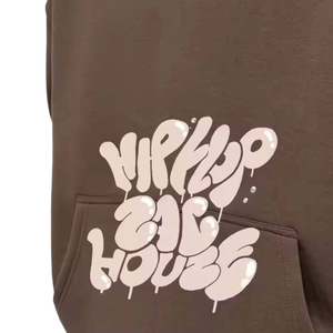 Sweat-shirt à capuche pour homme avec impression en relief, tendance, style streetwear oversize, design personnalisé pour les commandes en gros - Product Image 5