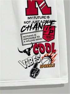 Conjunto de 2 piezas para hombre, camiseta gráfica de manga corta y pantalones cortos con cordón y bolsillos, chándal - Product Image 4