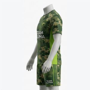 ชุดฟุตบอลชาย MATBIX CLOTHINGS ลายพรางพิมพ์ลายแบบ Sublimated ระบายเหงื่อได้ดี ชุดทีมฟุตบอลอัลฟ่า ขายส่ง - Product Image 4