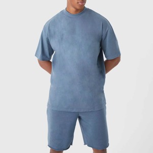 Conjunto Deportivo Transpirable para Hombre, Verano, 2 Piezas, Satén, 100% Poliéster, Camiseta de Manga Corta y Pantalones Cortos, Estilo Casual - Product Image 5