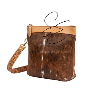 Bolso Bandolera de Cuero Genuino 2026 con Cierre de Cremallera y Piel Auténtica, Estilo Bohemio, para Uso Diario, Mini Bolso de Hombro - Product Image 1