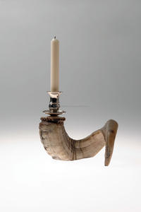 Bougeoir en corne de mouton Artisanat naturel et design attrayant Bougeoir en acier de l'Inde - Product Image 5