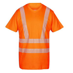 Custom Logo Polyester/Cotton Best Selling Safety Hi <b>Vis</b> Work Wear Construction Reflective Tape Working <b>T</b>-<b>Shirts</b> for Adults - Product Image 1