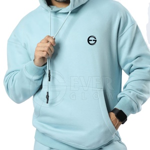 Pull-over en molleton uni confortable pour l'hiver, à manches longues, doublé, respirant, en coton/polyester, pour hommes, service OEM, vente en gros - Product Image 1