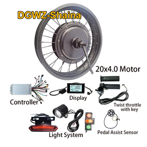 Kit de Conversión para Bicicleta Eléctrica con Motor de Cubo Sin Engranajes para Rueda Trasera de Neumático Ancho de 20x4.0 Pulgadas 48V 52V 60V 72V 1500W 2000W - Product Image 3