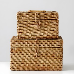 Eco Friendly Rattan Wood Caddy <b>Box</b> Gift Boxes for <b>Tea</b> and Coffee Bags Excellent Woven <b>Box</b> Packaging Gifts - Product Image 3