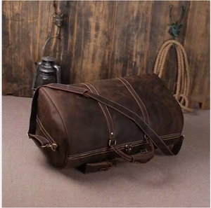 Bolsa de Viaje de Cuero Genuino de Lujo con Gran Capacidad, Bolsa de Fin de Semana para Negocios, Bolsa de Mano para Fin de Semana - Product Image 5