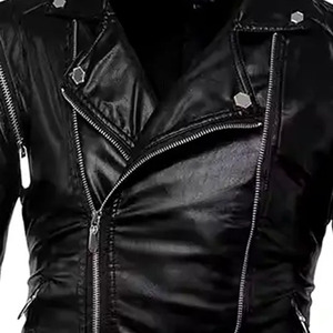 <b>Leather</b> <b>Jacket</b> Premium Quilted <b>Leather</b> Biker Coat Lightweight Street Fashion OEM ODM Manufacturer Direct - Product Image 4