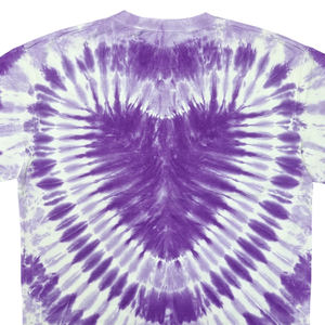 Camiseta Unisex de Manga Corta, 100% Algodón, Estilo Casual, con Estampado Tie-Dye en Forma de Corazón, Personalizable - Product Image 5