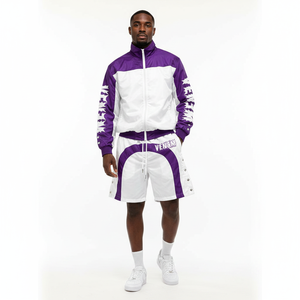 Conjunto de Dos Piezas Personalizado para Hombre, Chaqueta Cortavientos y Pantalones Cortos de Verano, 100% Poliéster, Bordado, con Cierre, Ropa Deportiva Informal, Proveedor - Product Image 6
