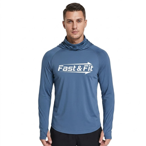 Vente en gros de sweats à capuche de pêche pour hommes, à manches longues, légers, respirants, à séchage rapide, avec sublimation de logo - Product Image 1