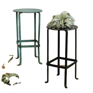 Italian Handcrafted Metal Planter High Quality Handmade Kitchen Serving <b>Stool</b> Planter Floor Decor Trendy Iron Flower Planter - Product Image 1